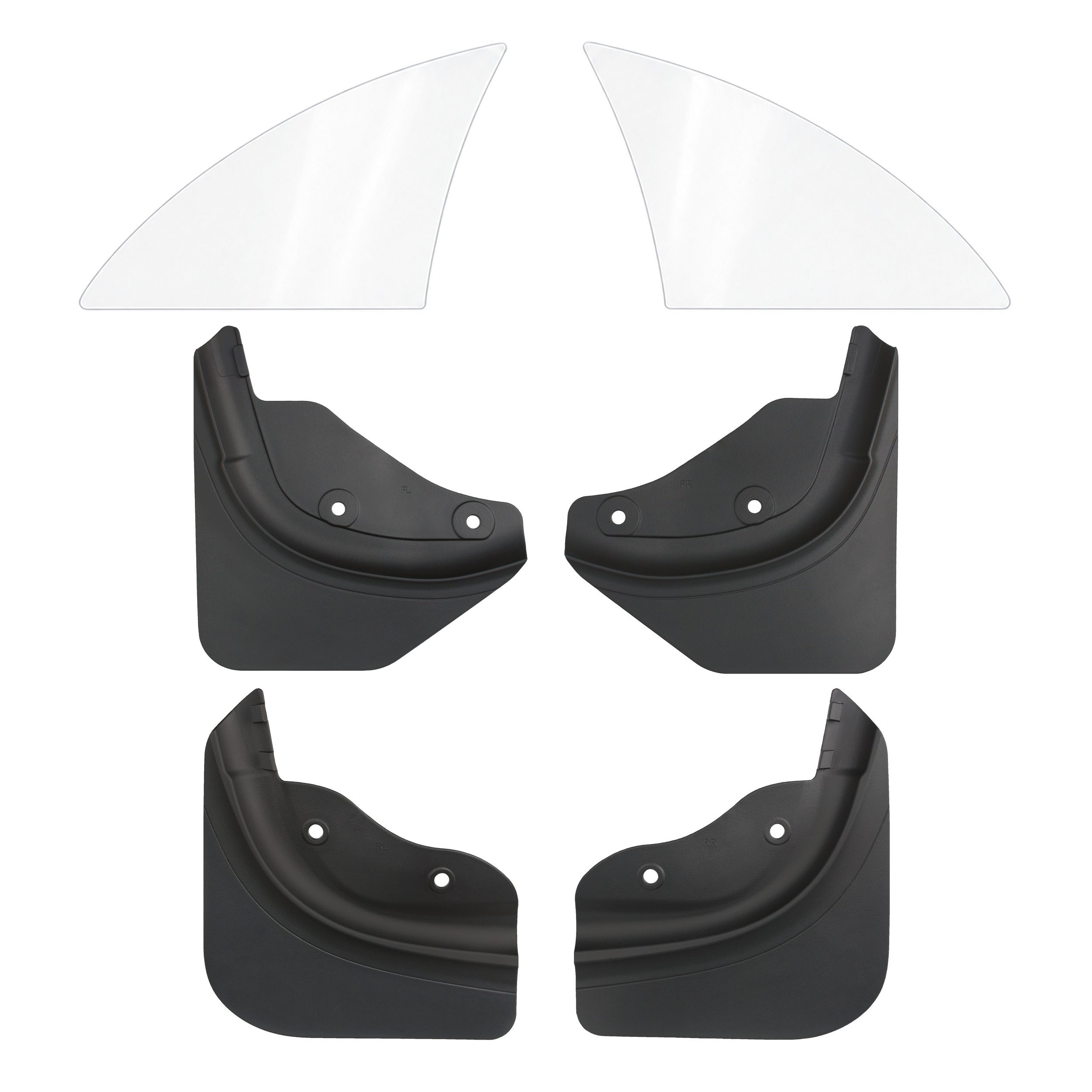 Model Y Juniper Mud Flaps Kit contents